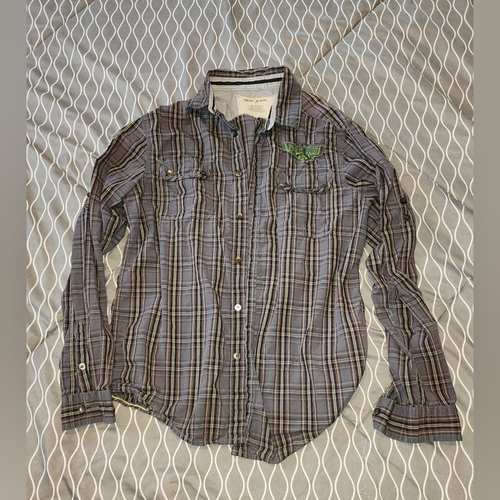 DKNY Long Sleeve Button Up Shirt